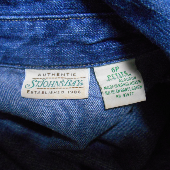 St Johns Bay denim long dress petite 6P - Picture 4 of 4